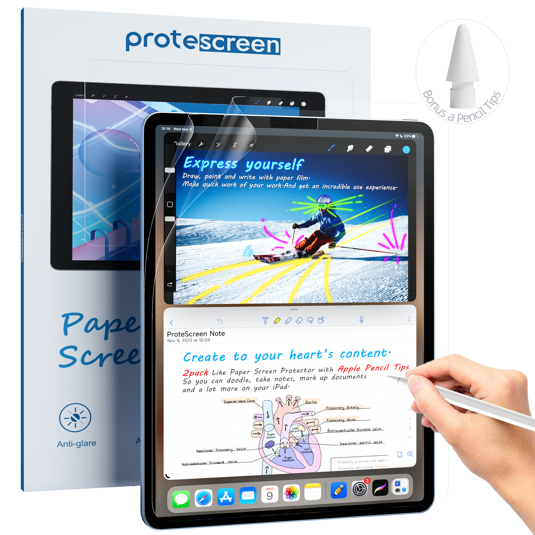 Paperlike Screen Protector 2-Pack for Apple iPad Pro 11 (2018