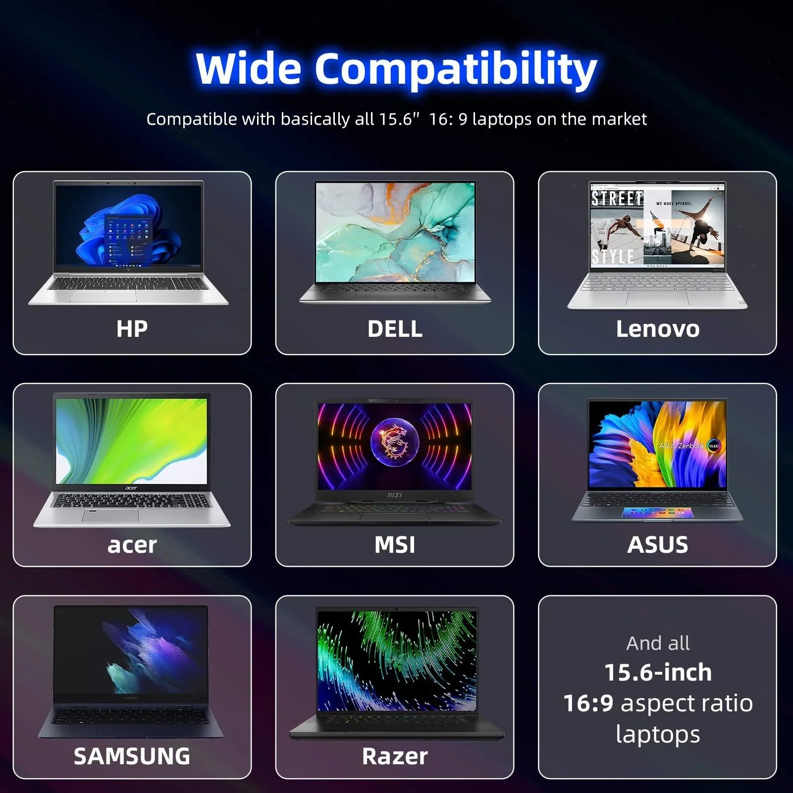 笔记本电脑隐私屏幕保护膜(2 件装)