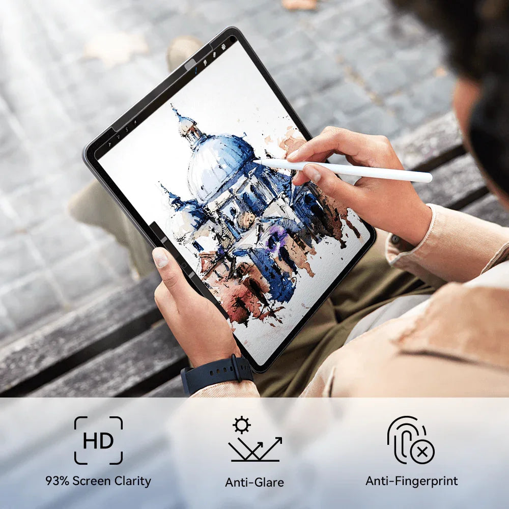 Nano Adhesion (Magic Suction) Removable iPad Paper Texture Screen Protector