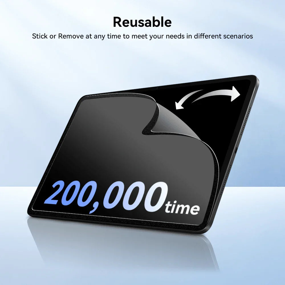 Nano Adhesion (Magic Suction) Removable iPad Paper Texture Screen Protector