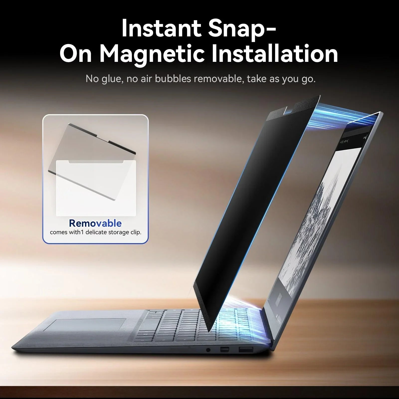 Magnetic Privacy Screen for 13.5 inch Microsoft Surface Laptop 5/4/3/2/1, Removable Anti Spy Glare Blue Light Filter, Surface Laptop Privacy Screen Protector 13.5 in