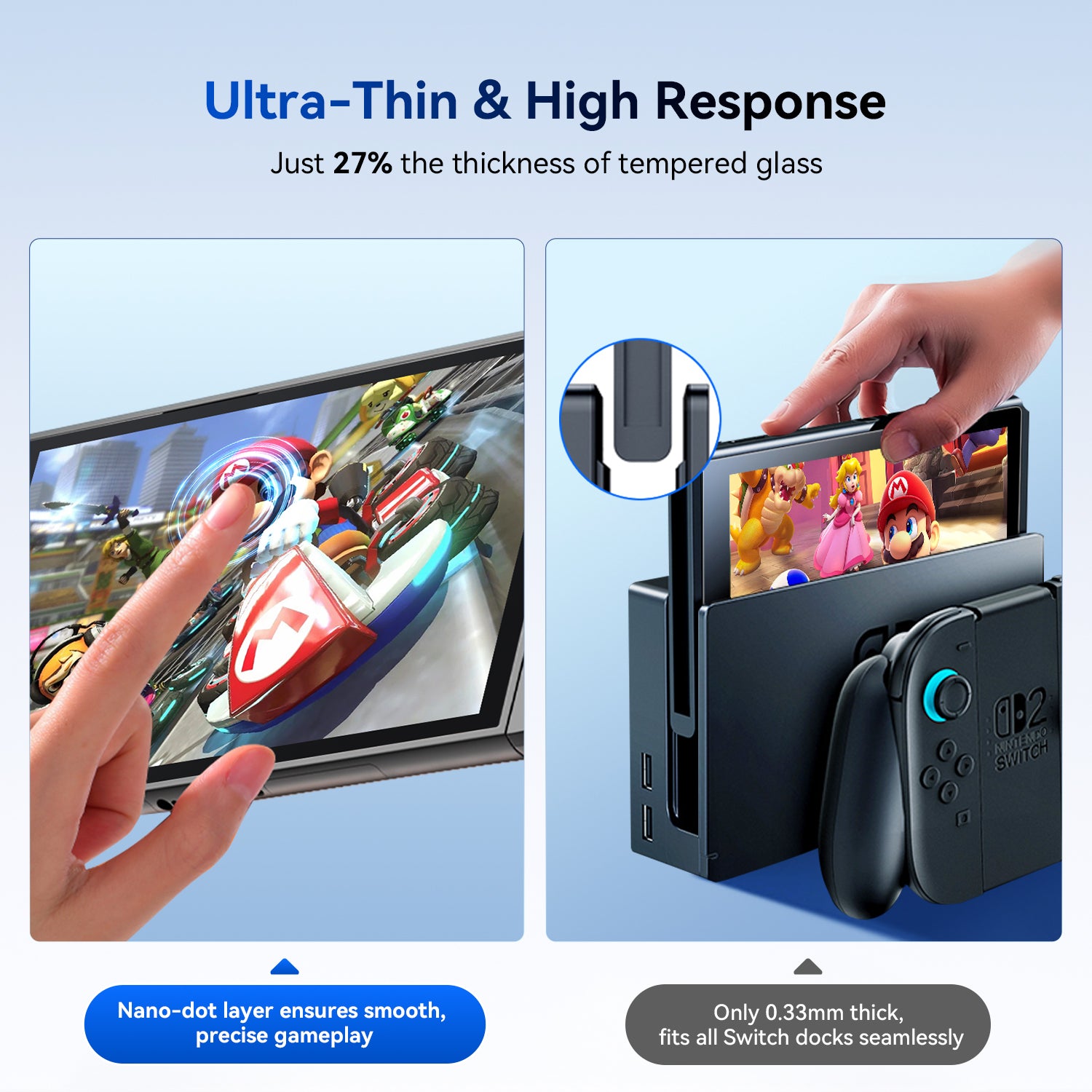 AR Tempered Glass Screen Protector for Nintendo Switch 2, Anti-Reflective & Anti Glare