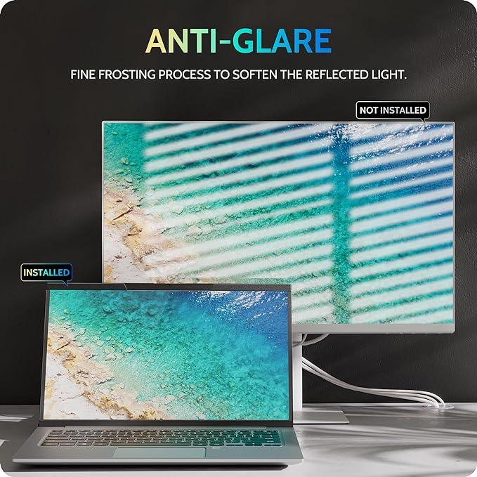 Laptop Privacy Screen 13.3 Inch 16:10 Aspect Ratio - Compatible with Lenovo Hp Dell Acer Asus Thinkpad Envy Xps, Anti Blue Light Glare Privacy Filter, Removable Laptop Screen Privacy Shield 13.3 in, Anti-Scratch Screen Protector