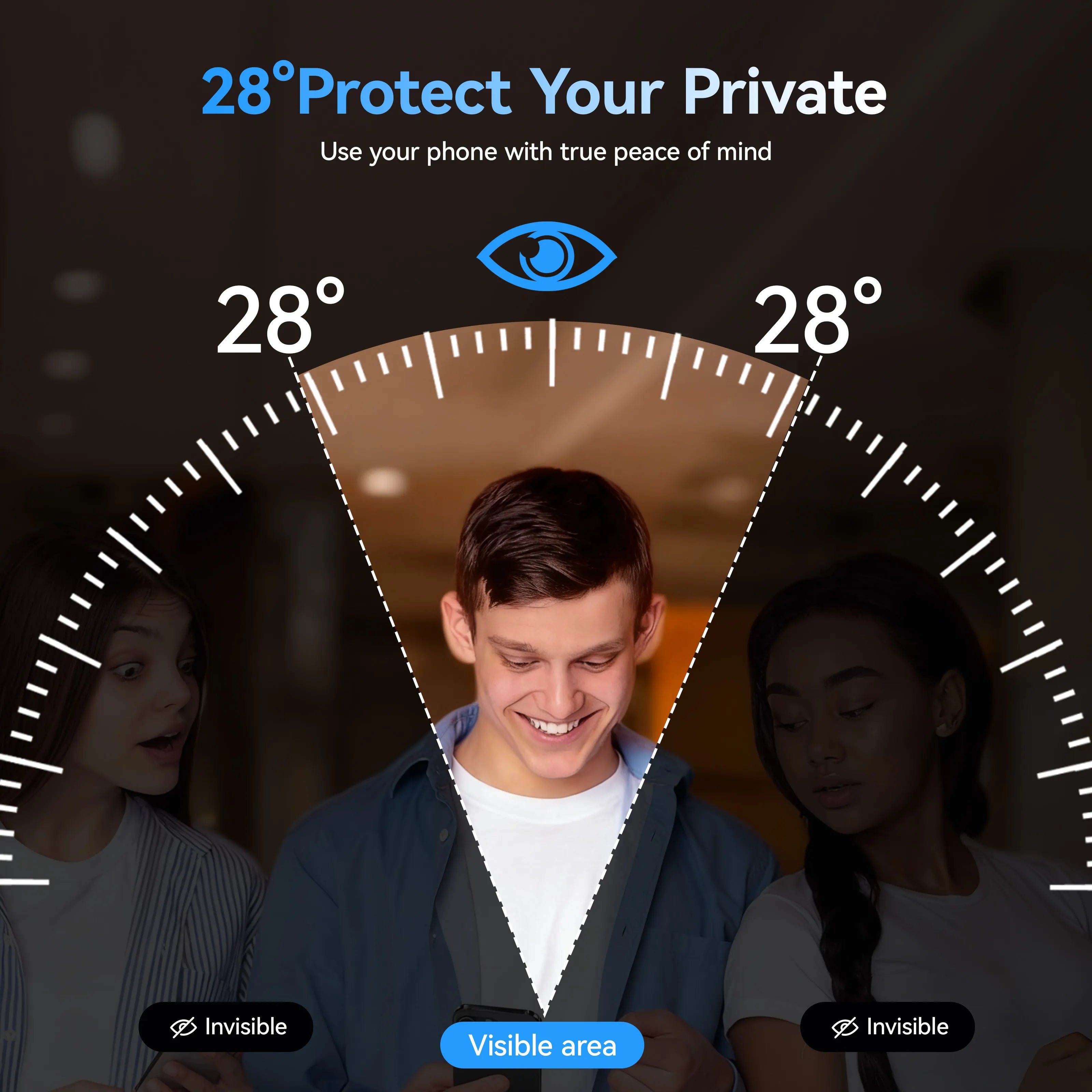 iPhone 9H Tempered Glass Privacy Screen Protector - 2-Pack