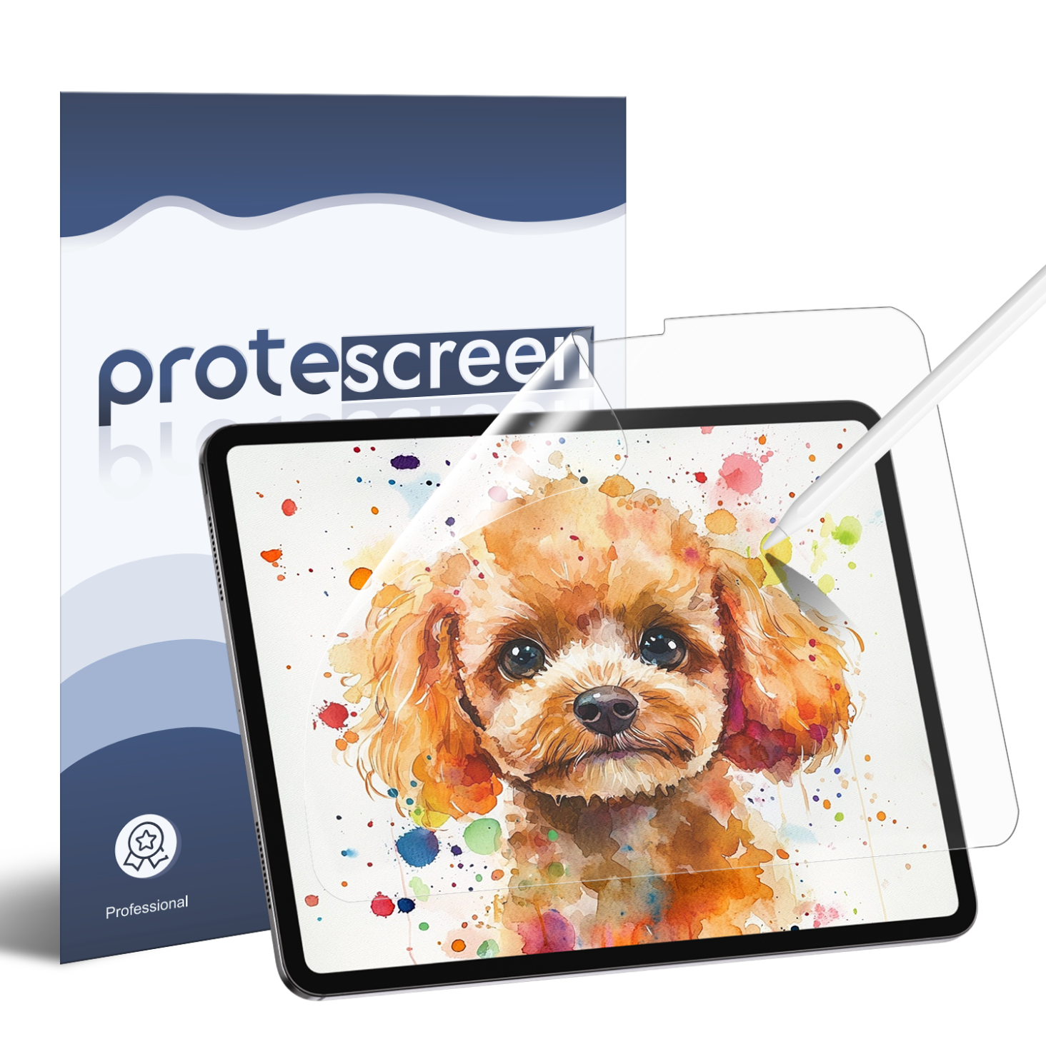 AR+ Paper feel Screen Protector for iPad, True Paper Texture, Anti-Reflective & Anti Glare, Apple Pencil Friendly, Easy Installation