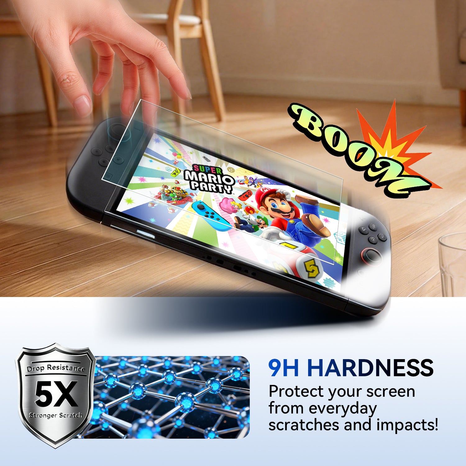 AR Tempered Glass Screen Protector for Nintendo Switch 2, Anti-Reflective & Anti Glare