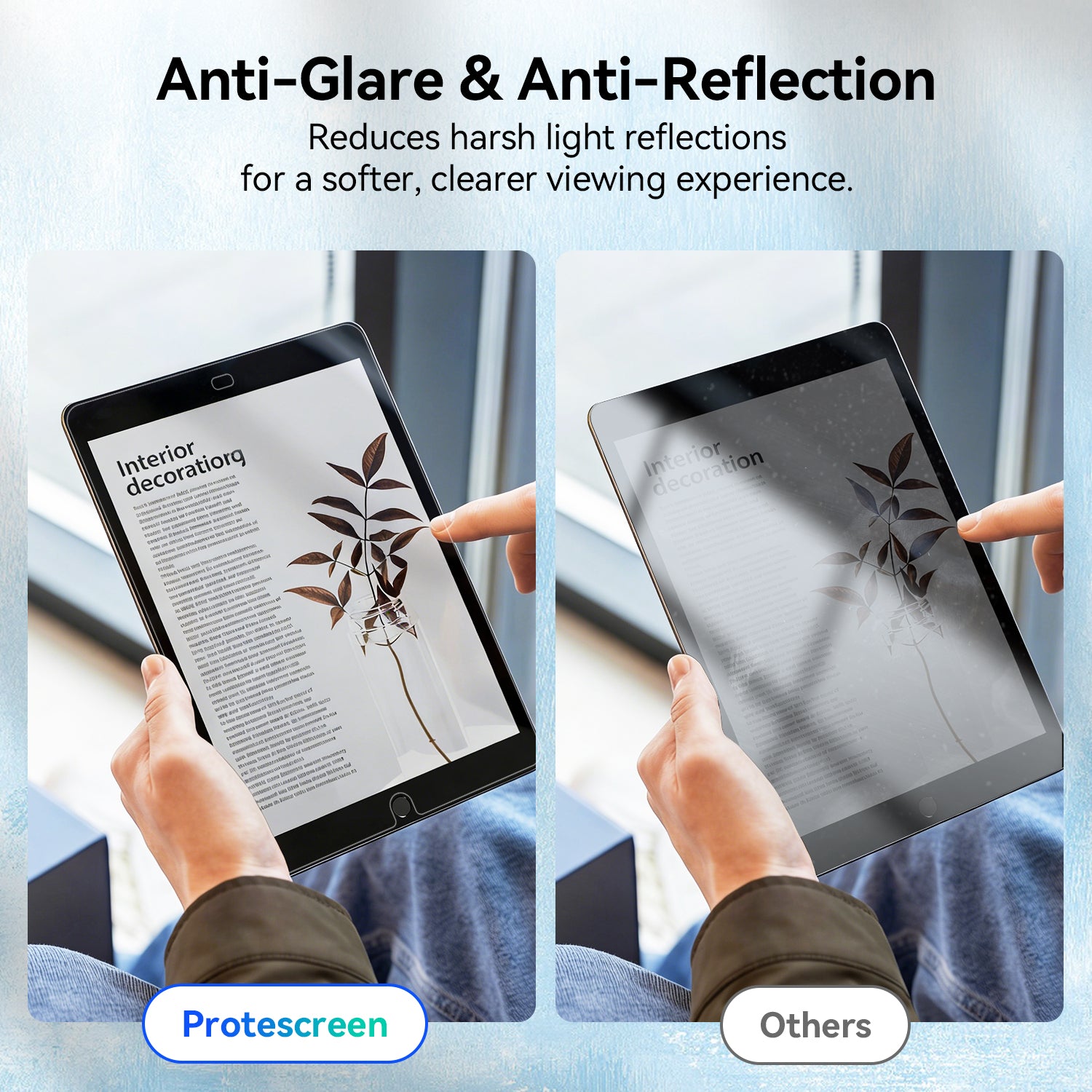 AR+ Paper feel Screen Protector for iPad, True Paper Texture, Anti-Reflective & Anti Glare, Apple Pencil Friendly, Easy Installation