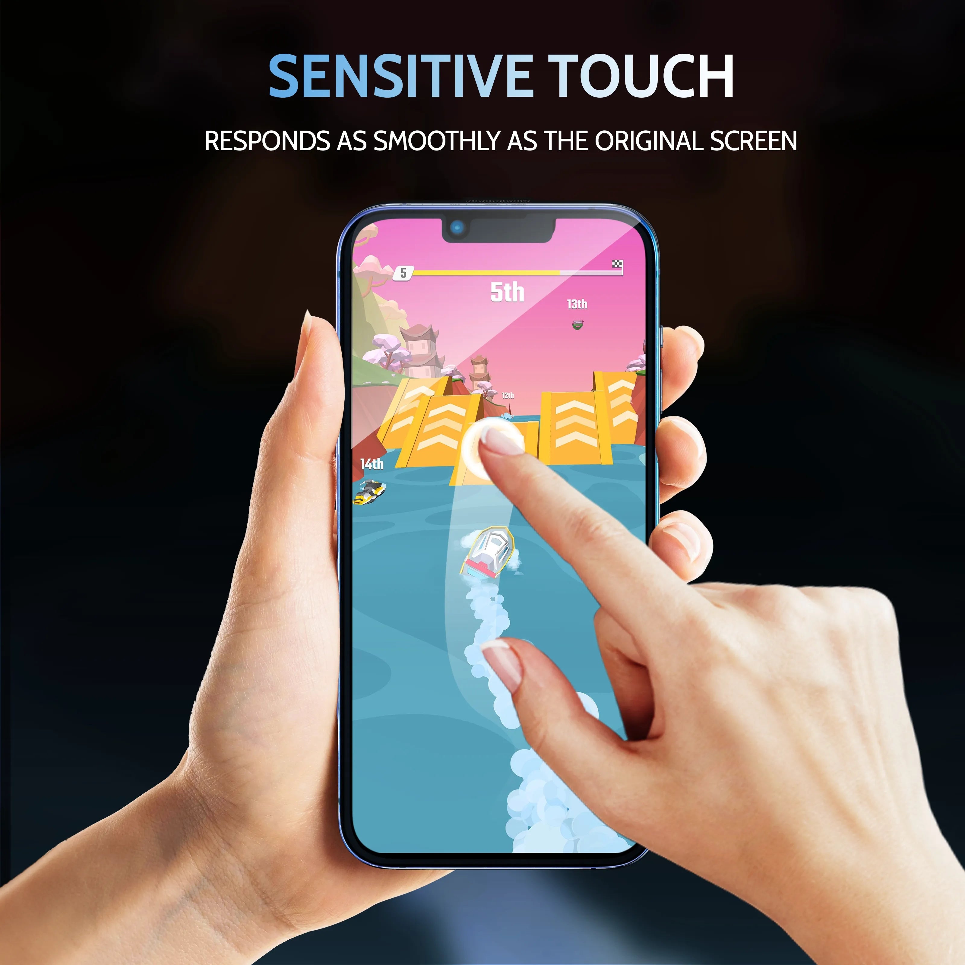 2 Pack Protescreen Privacy Screen Protector for iPhone,Anti-Spy 9H Tempered Glass, Anti-Scratch, Easy to Install